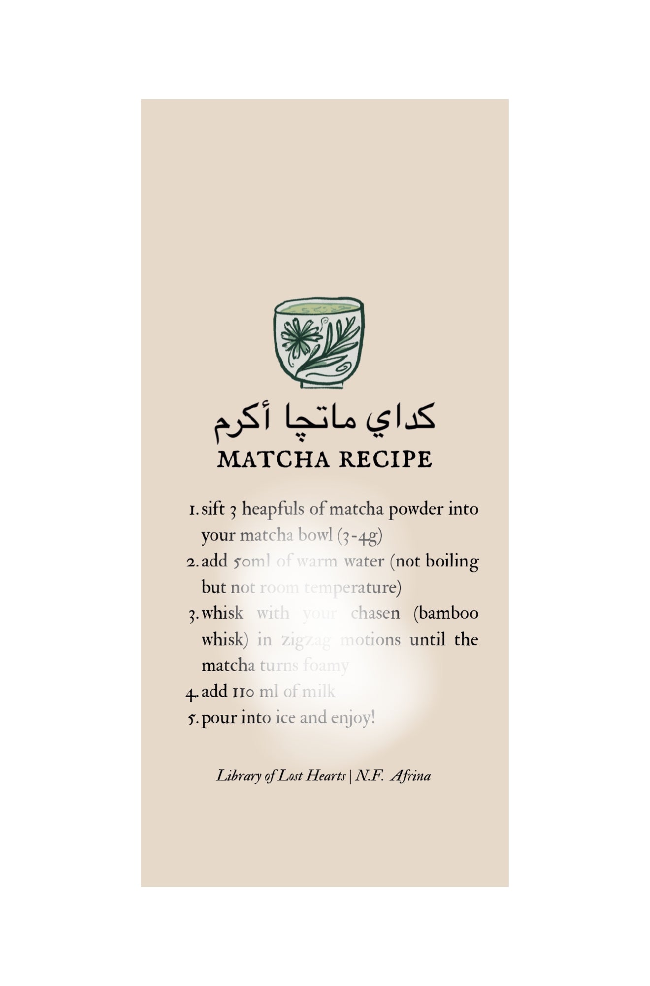 Kedai Matcha Akram Bookmark